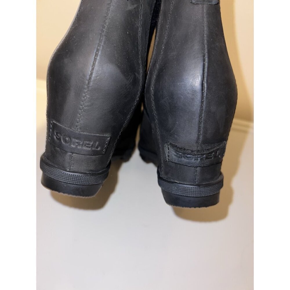 SOREL Womens Joan Of Arctic II Black Wedge Boot Size 9.5 - Picture 9 of 13